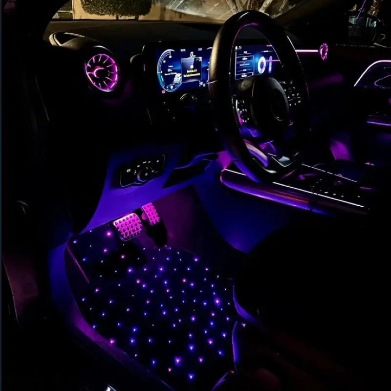 StarLight Fiber Optic Car Mats Vrooom