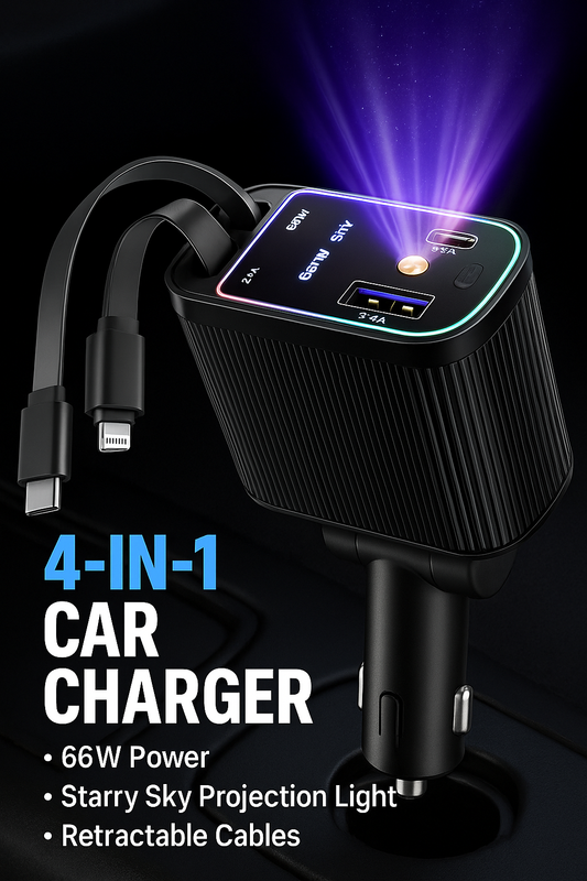 Ultimate 4-in-1 Retractable Car Charger™