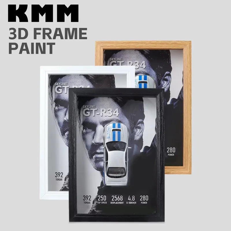 Metal Sports Car Model Photo Frame Version 3D Racing Car Vehicle