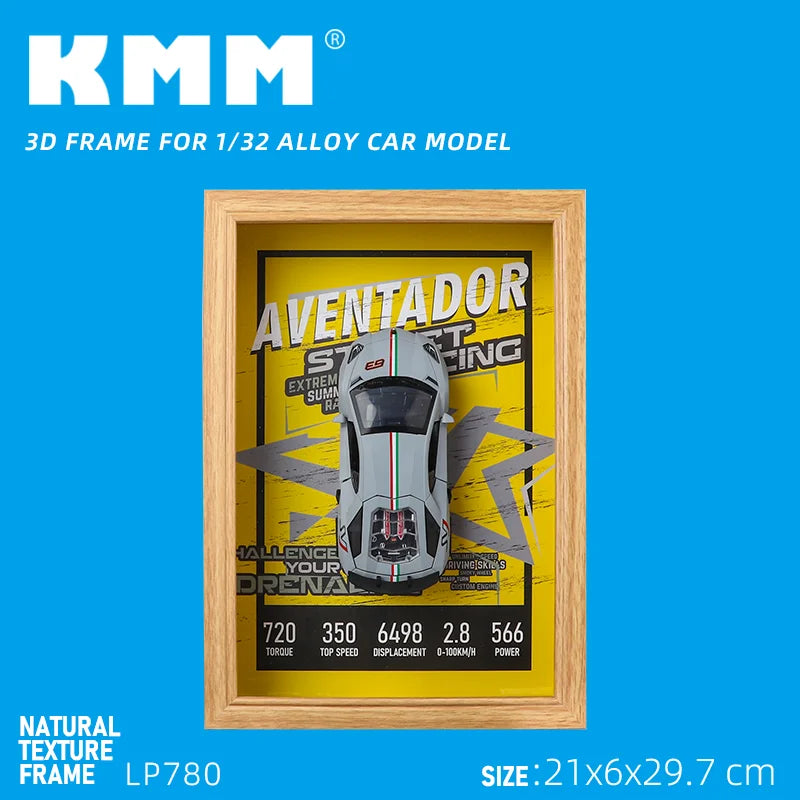 Metal Sports Car Model Photo Frame Version 3D Racing Car Vehicle