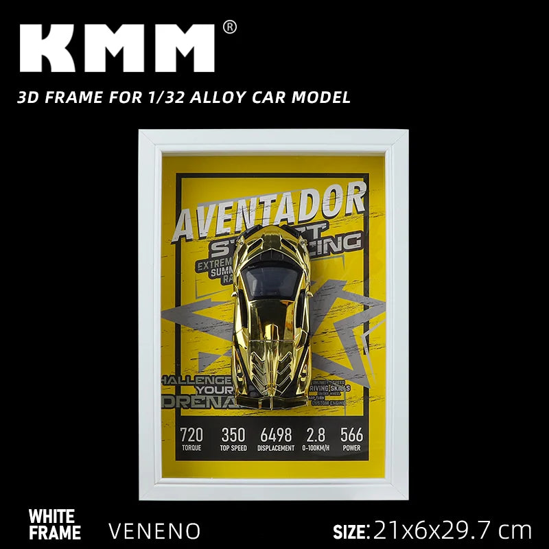 Metal Sports Car Model Photo Frame Version 3D Racing Car Vehicle