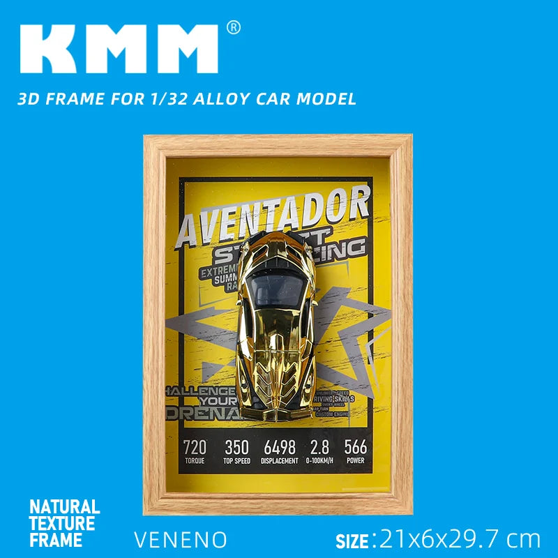 Metal Sports Car Model Photo Frame Version 3D Racing Car Vehicle