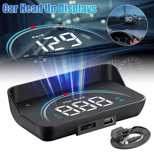 Car HUD Head Up Display Overspeed Warning Auto LED Digital Projector Windshield