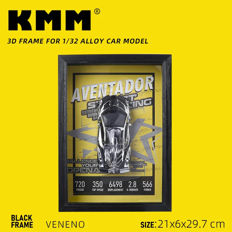 Metal Sports Car Model Photo Frame Version 3D Racing Car Vehicle
