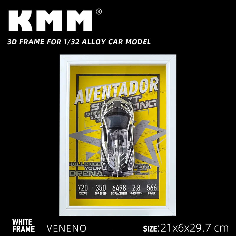 Metal Sports Car Model Photo Frame Version 3D Racing Car Vehicle