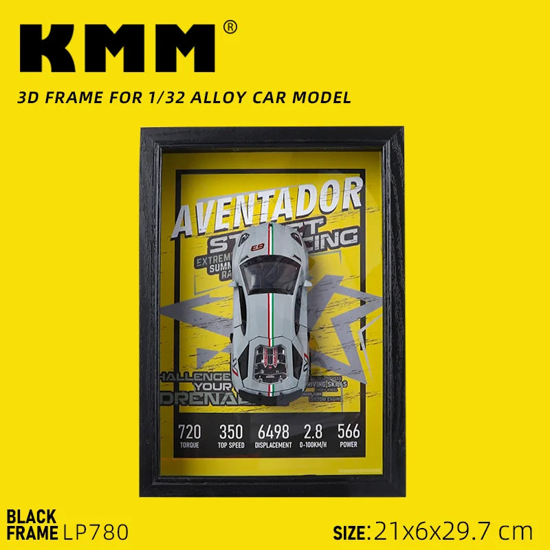 Metal Sports Car Model Photo Frame Version 3D Racing Car Vehicle