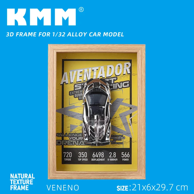 Metal Sports Car Model Photo Frame Version 3D Racing Car Vehicle