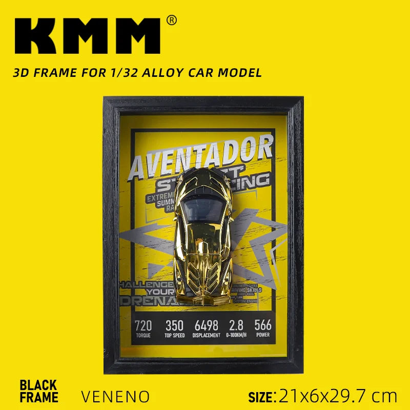 Metal Sports Car Model Photo Frame Version 3D Racing Car Vehicle