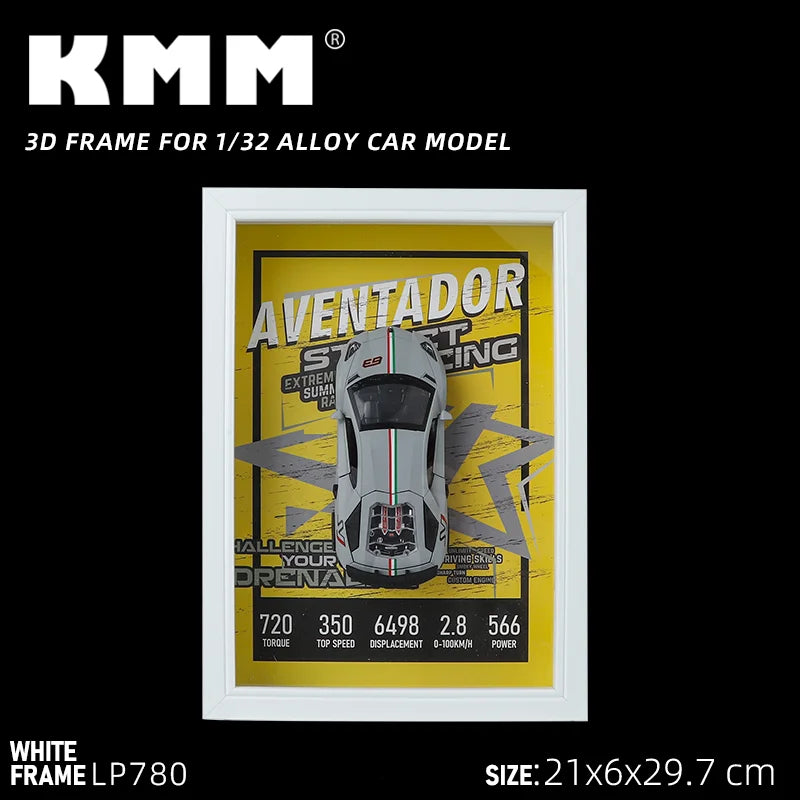 Metal Sports Car Model Photo Frame Version 3D Racing Car Vehicle